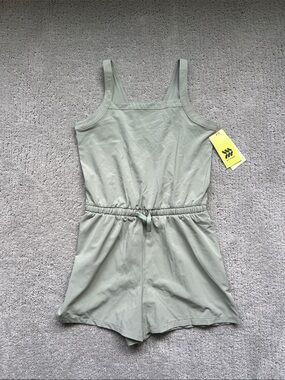 NWT Sage Green Girls' Sleeveless Romper